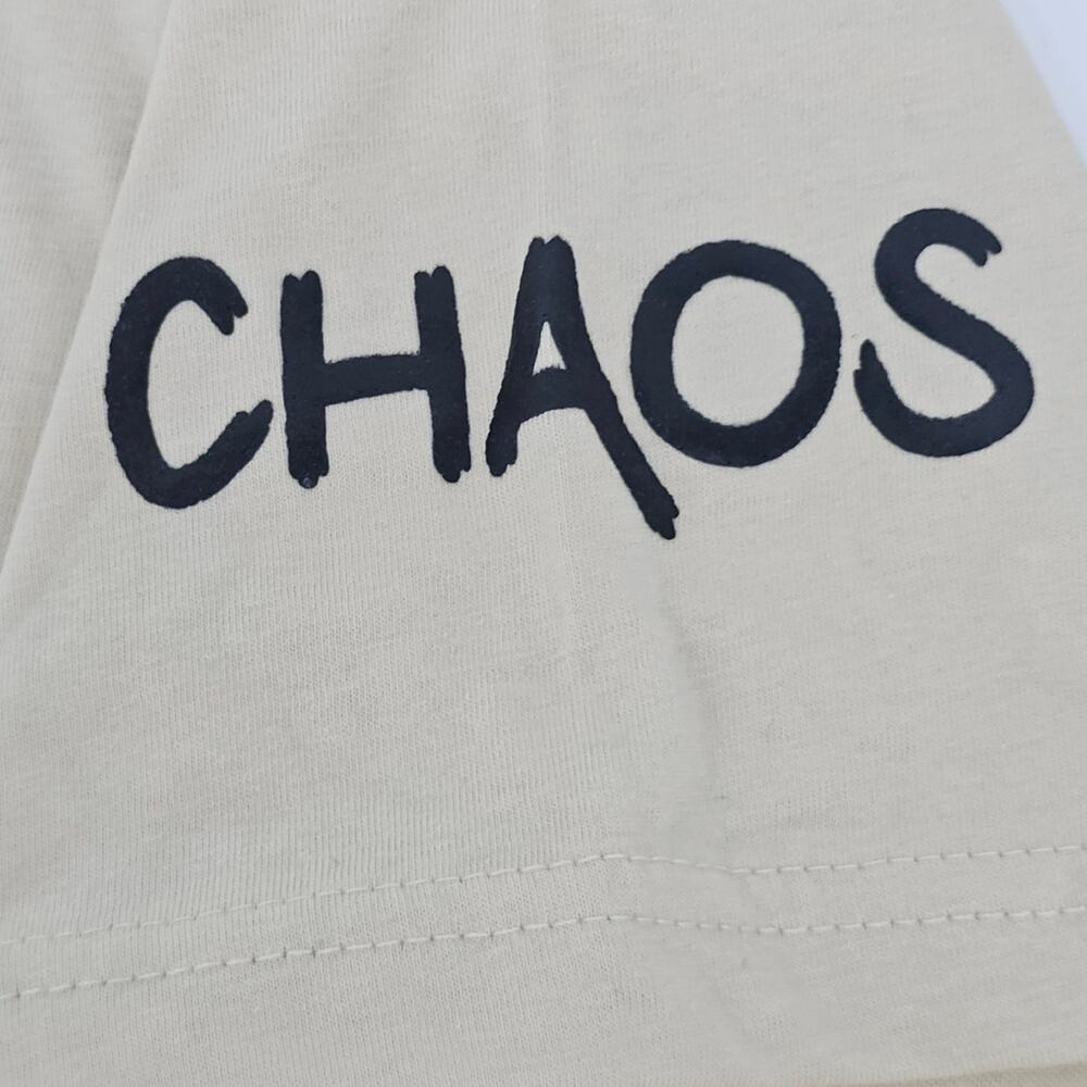 NEW Seven Souls Savage Balanced Chaos Beige Graphic Tee T-Shirt Size M 4062 - Picture 11 of 12
